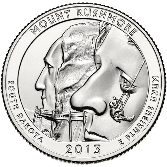 #CNSDMR25P - 2013 Mount Rushmore Natl. Memorial Quarter, P Mint