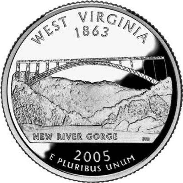 #CNWV25D - 2005 West Virginia State Quarter, D Mint