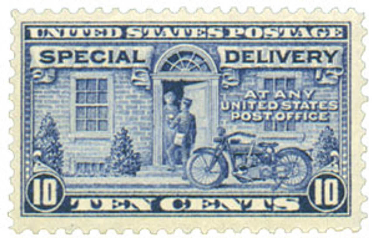 #E12 - 1922 10c Special Delivery -Motorcycle Delivery, Flat Plate Perf 11