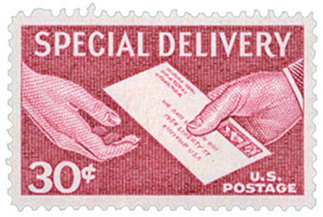 #E21 - 1957 30c Special Delivery - lake