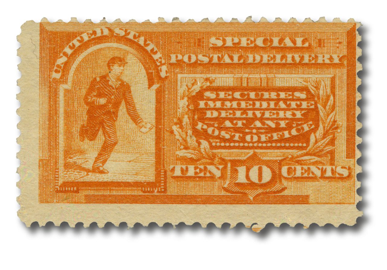 E3 - 1893 10¢ Columbian Exposition - Messenger Running, Orange