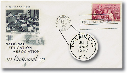 #M1129
1957 #1093 US First Day Cover w/Misspelled Postmark