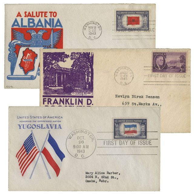 #MA1604 - 1940-46 15 Different WWII Covers