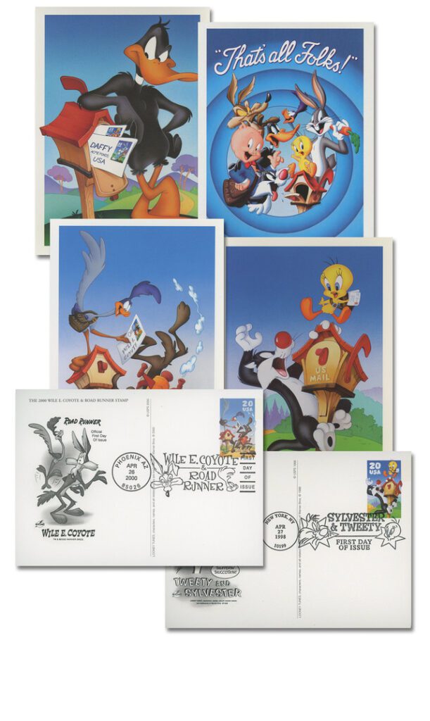 #MCV012 - Warner Brothers Looney Tunes Post Cards, Set of 5