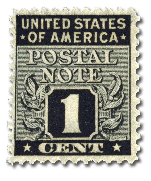 #PN1 - 1945 1c Postal Note, black
