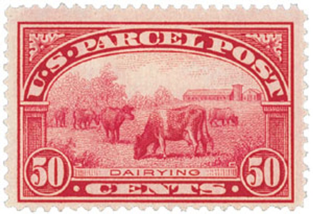 # Q10 - 1913 50c Parcel Post Stamp - Dairying