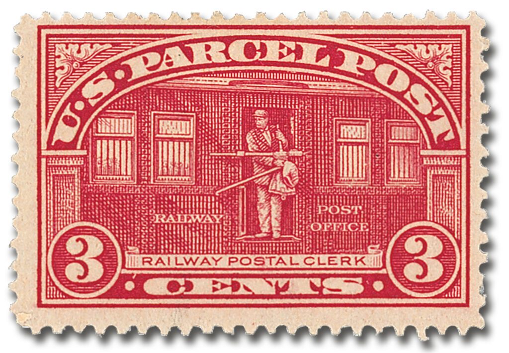 #Q3
1913 3c Parcel Post, Railway Postal Clerk
