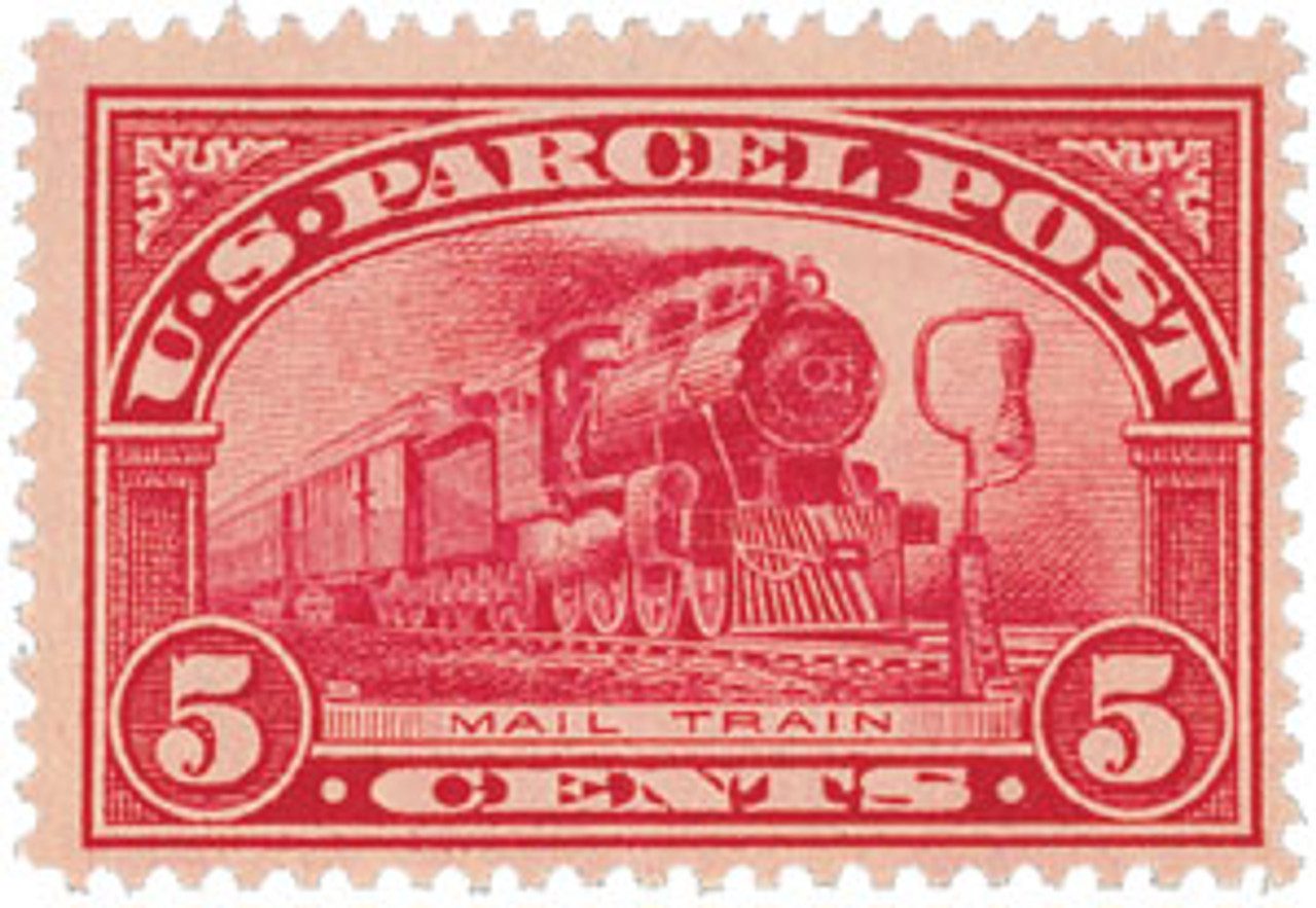 # Q5 - 1913 5c Parcel Post Stamp - Mail Train