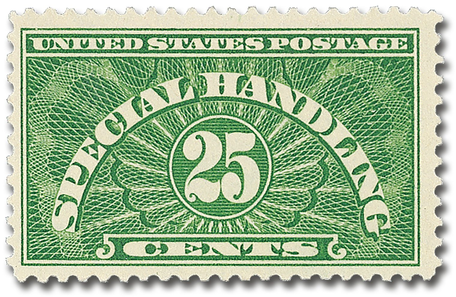 #QE4
1925 25c Special Handling, Deep Green