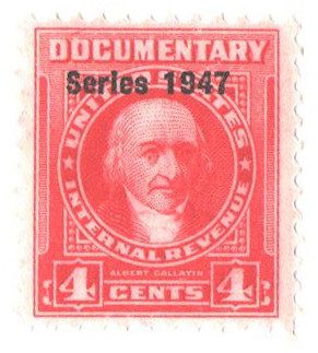 #R464 - 1947 4c U.S. Internal Revenue Stamp, Carmine