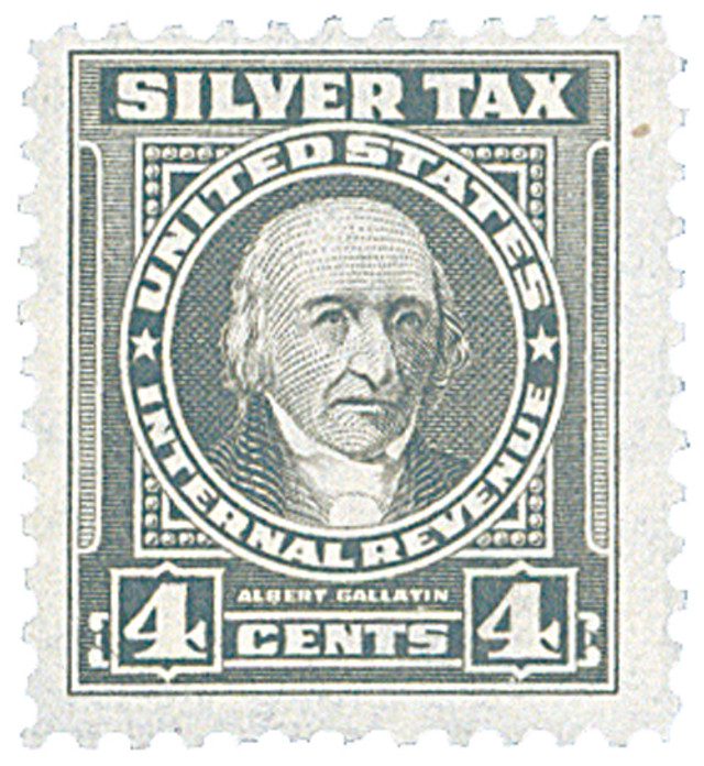 #RG111 - 1944 4c Silver Tax, Gray, Without Overprint