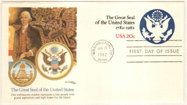 #U602 - 1982 20c Stamped Envelopes and Wrappers - Great Seal of the U.S.