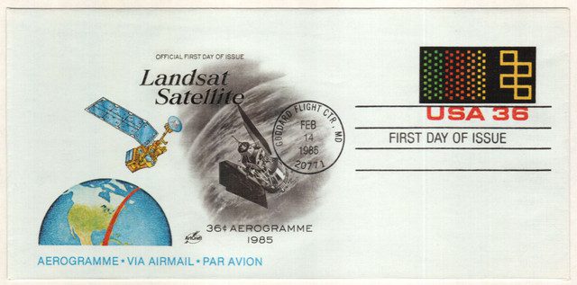 #UC58
1985 36c Air Post Envelope,Landsat