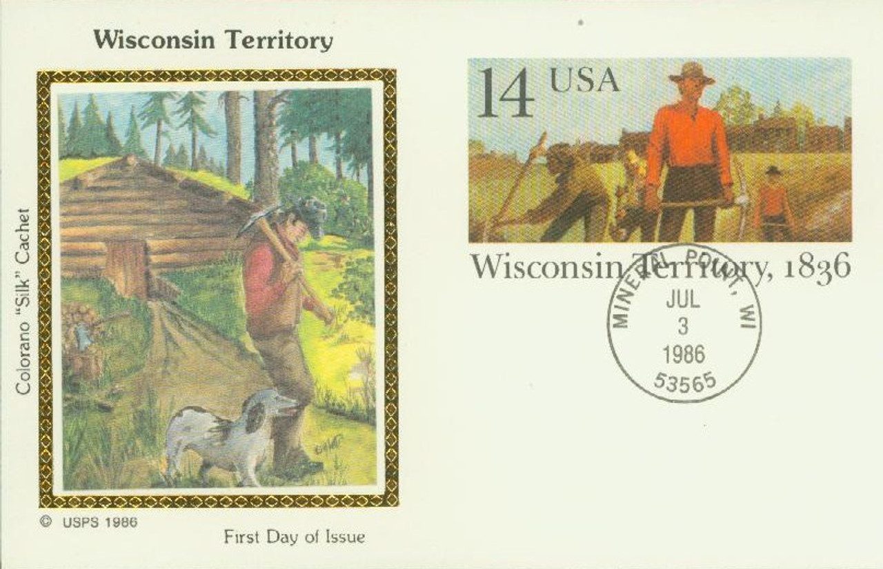 #UX113 - 1986 14c Postal Card,Wisconsin Territory