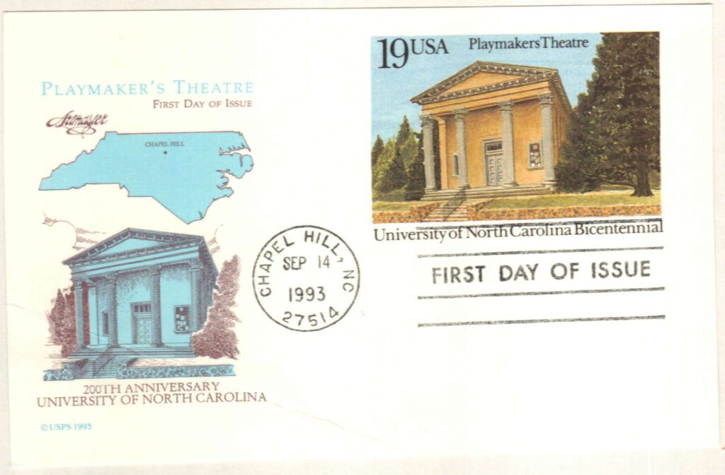 # UX170 - 1993 19c Postal Card - University of North Carolina Bicentennial