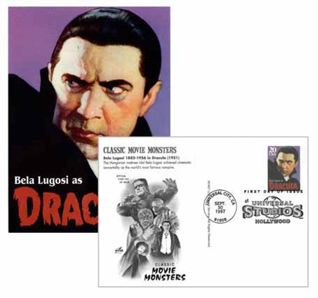 #UX286 - 1997 20c Classic Movie Monsters Postal Cards,Dracula
