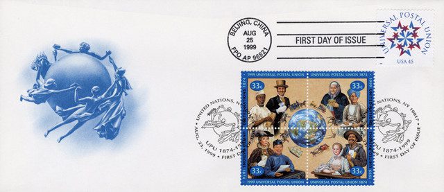 #AC42 - 1999,US and United Nations,Universal Postal Union Sesquicentennial