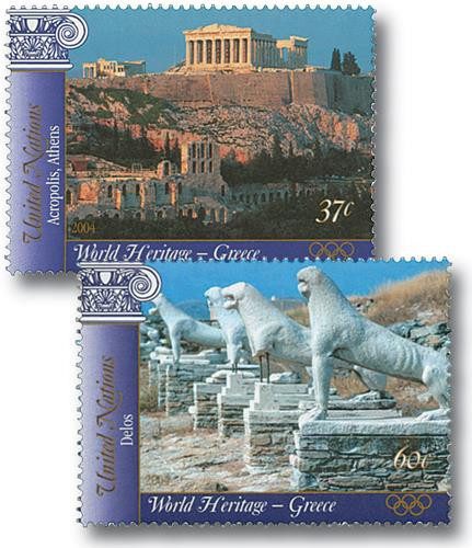#UN866-67
2004 World Heritage-Greece, 2 stamps