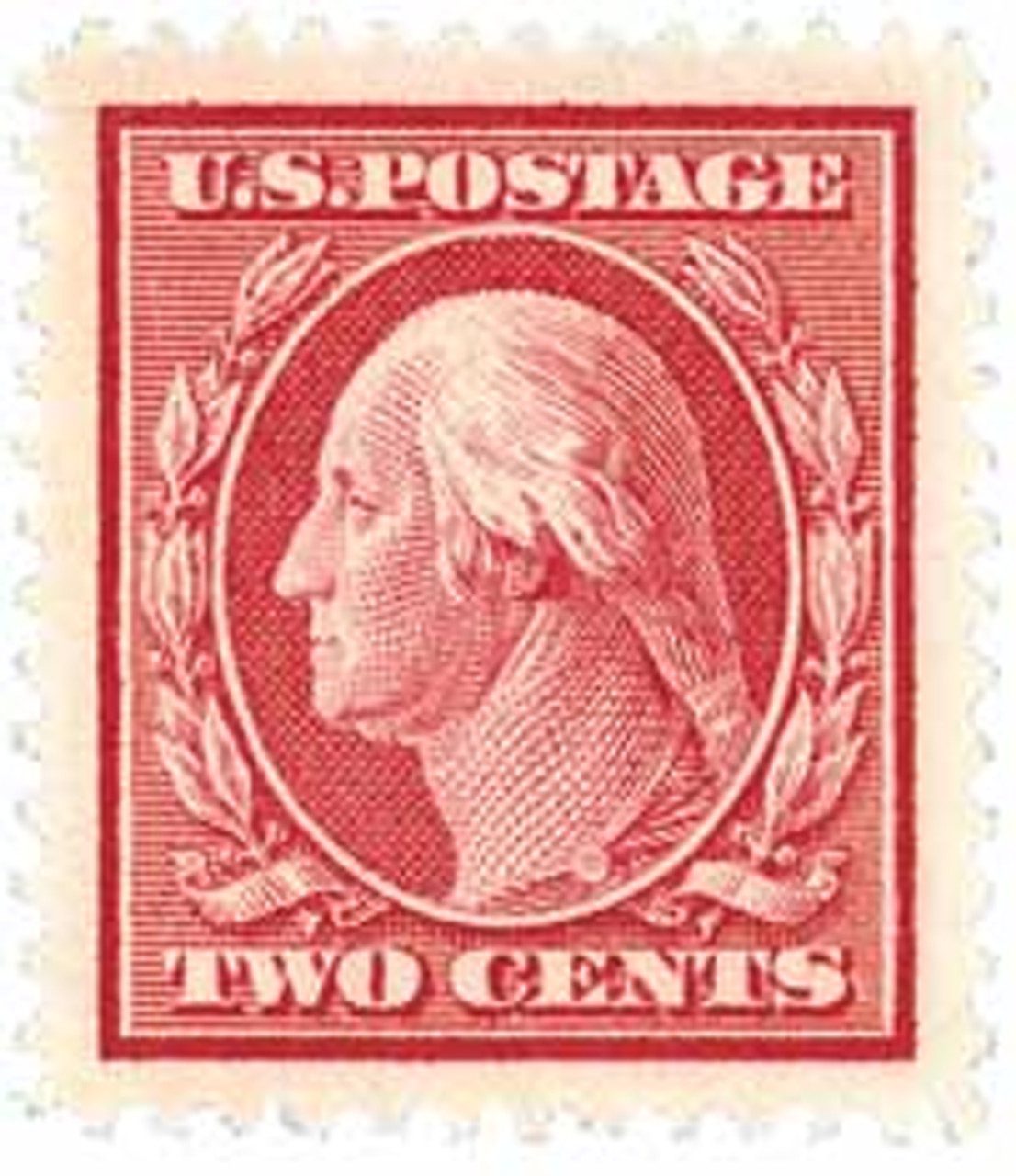  US #332a – This booklet stamp was the first issue in the long-running Washington-Franklin series.