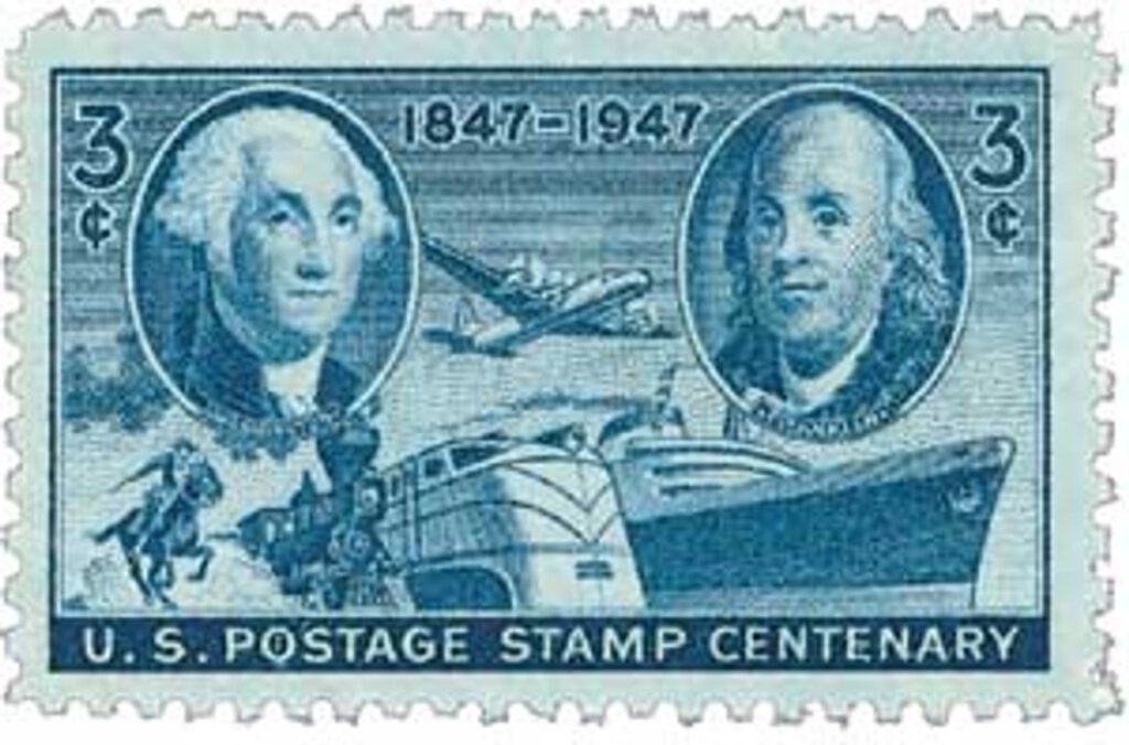 947 - 1947 3c U.S. Postage Stamp Centenary