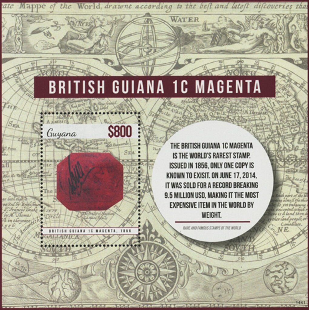 M11432 - 2014 $800 British Guiana 1c Magenta