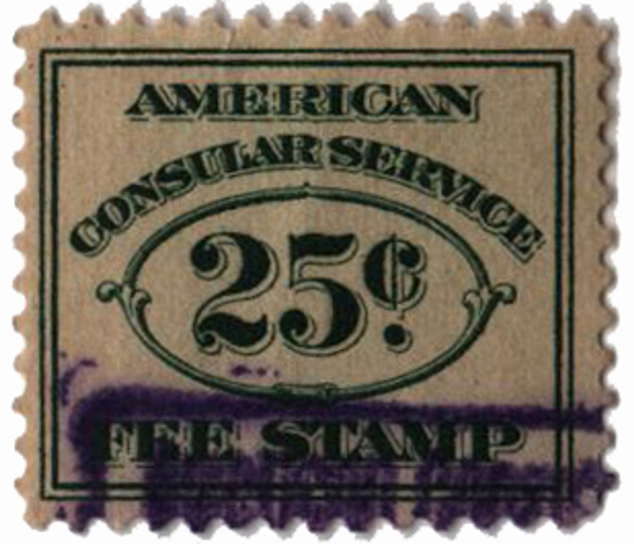 RK1 - 1906 25c Dark green