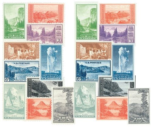 740/65 - 1934-35 National Parks, collection of 20 stamps