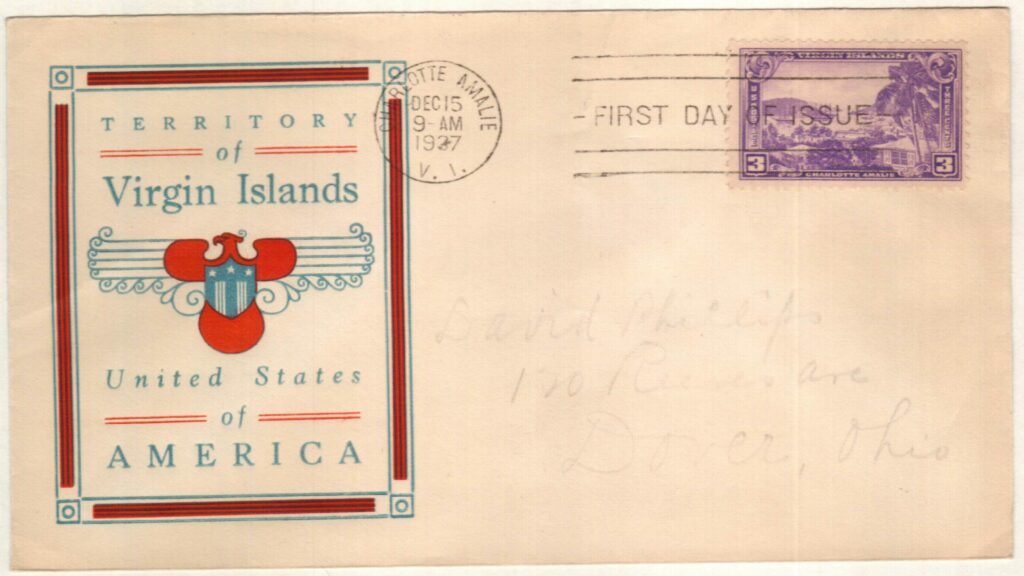 802 - 1937 3c Virgin Islands Classic First Day Cover